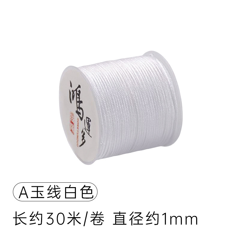 Un hilo de jade tejido a mano DIY pulsera collar 1,0mm de espesor un Jade Taiwán hilo colgante Wenwan con cuentas cifrado trenzado cuerda