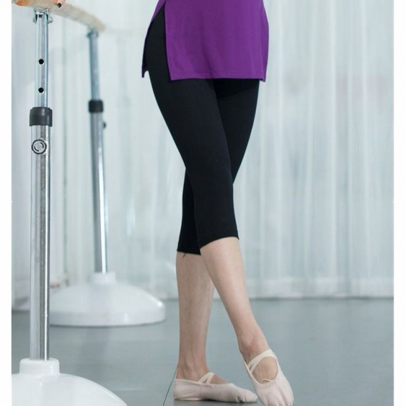 Pantalones de baile nueve pantalones de baile para adultos, pantalones de entrenamiento de ballet, pantalones de entrenamiento elásticos negros, comercio exterior