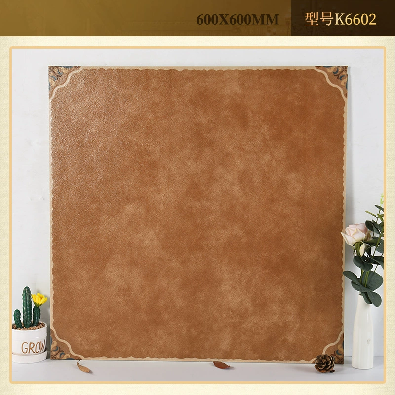 Американская пасторальная антикварная плитка 600x600 для гостиной с угловым цветочным рисунком, нескользящая напольная плитка для балкона и кухни, средиземноморская плитка