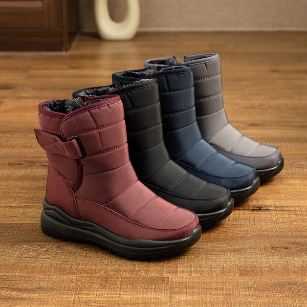 demi-season warm boots with velcro