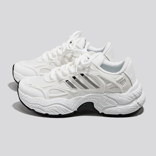 Spring 2025 New Torre Shoes Women's Breathable Mesh Sports Shoes Thick Sole Increased Casual White Shoes F8852
