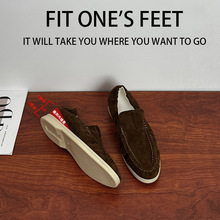 内真高秋冬款女鞋小众加绒保暖平底乐福鞋毛毛鞋豆豆鞋棉鞋单鞋女