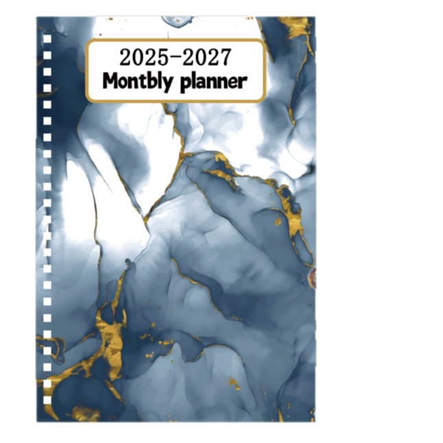 Moyan nuevo plan de 3 años, patrón de mármol, planificador personal, cuaderno de notas para estudiantes de arte