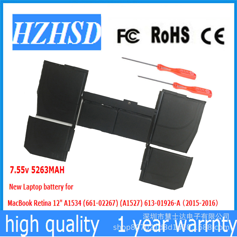 For Apple MacBook 12 inch A1534 A1527 A1705 MF855 laptop battery