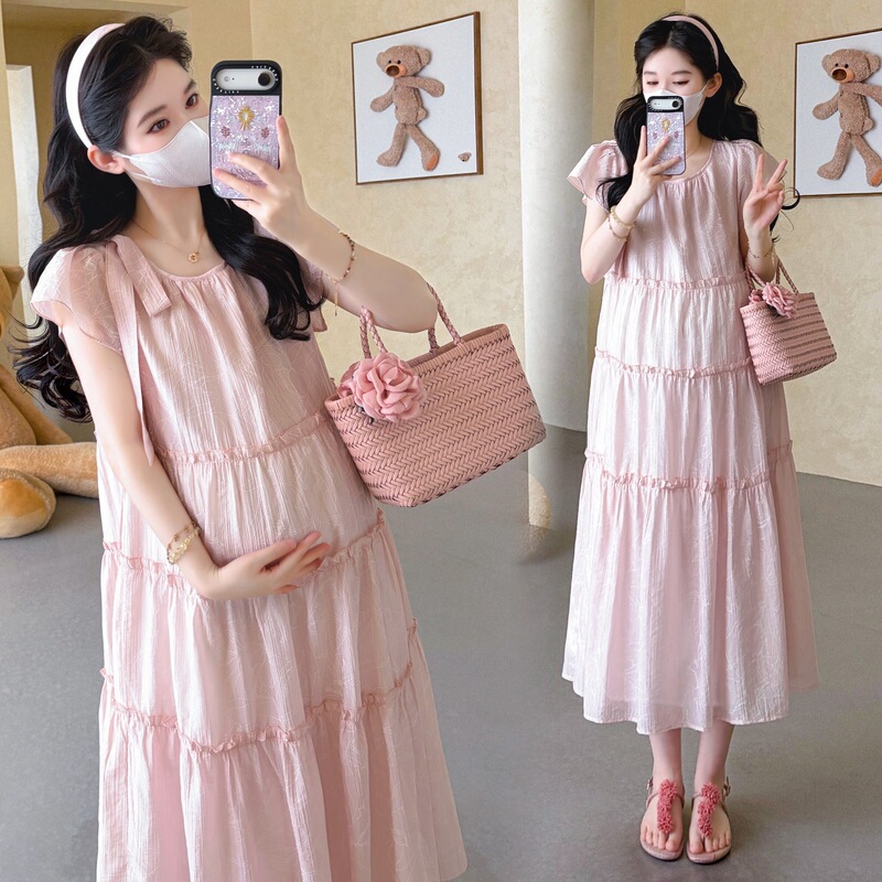 Maternity Summer Dress 2026 New Style Sweet Dress with a Stylish and High-End Feel, Loose-Fitting Dress for Petite Women