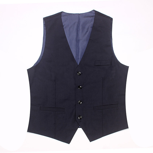 Men's Suit Vest Korean Version Slim Fit Suit Vest Back Vest Men Spring and Autumn Thin Version Casual British Style Fashion Small Vest