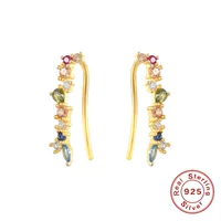Серьги (ROMAD) из стерлингового серебра S925, циркония 5A, легкая роскошь, длина 5,5 см