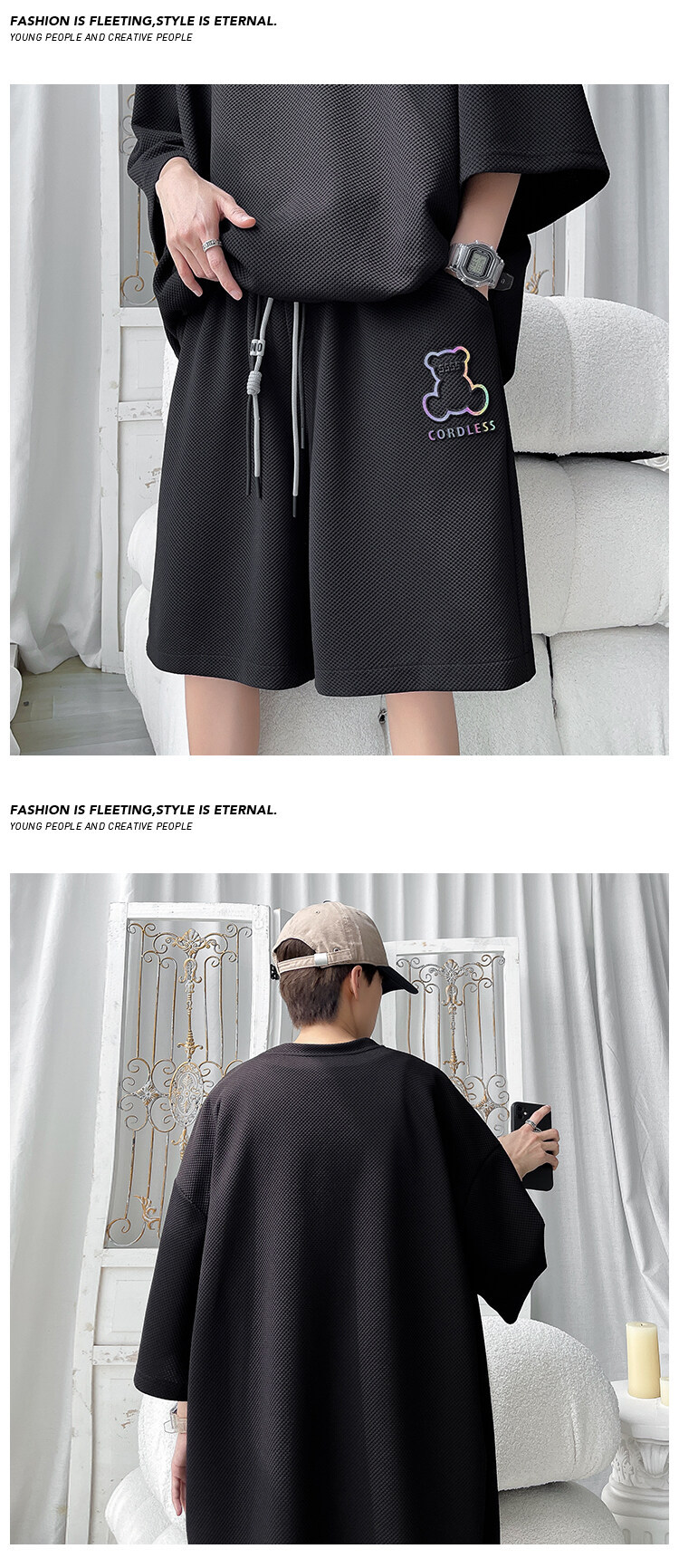 Summer Casual Short Sleeve T-shirt And Shorts Set For Men Plus Size_voghion.com