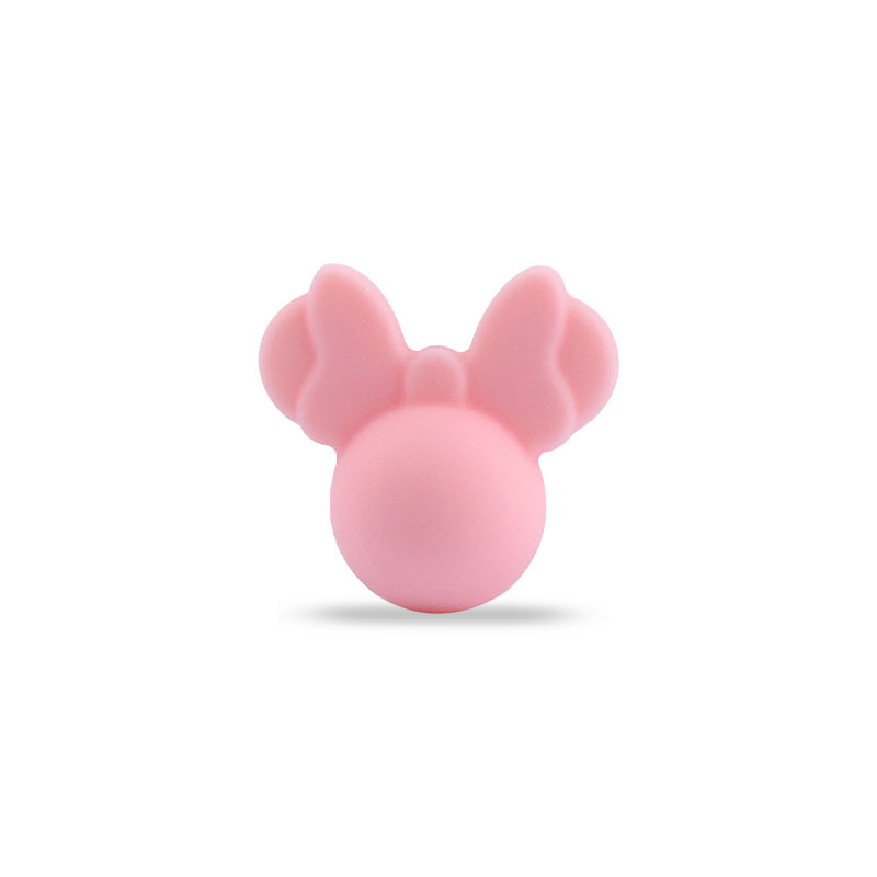 Amazon Comercio exterior nuevo bebé suministros de silicona Minnie teether perlas DIY collar pulsera accesorios la joyería