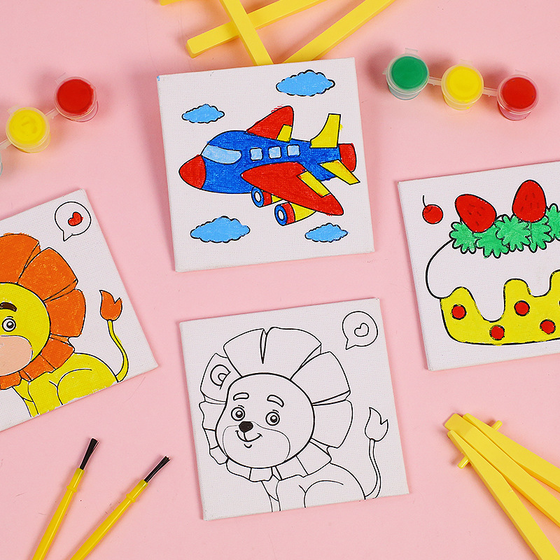 Caricatura infantil DIY tablero de dibujo pintado graffiti pintado tablero de pintura estante de escritorio juguetes al por mayor