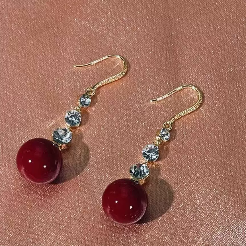 威德妮 新款潮大气轻奢流苏耳环法式高级感珍珠耳钩气质百搭耳坠