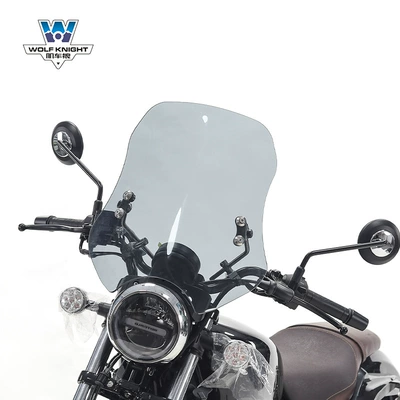 car Wolf suitable for: Motorcycle front windshield - brown-height-45cm