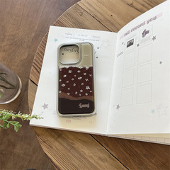 砕花子犬の銀の縁をつなぎ合わせて、リンゴ16promaxの携帯電話のiphone 15シンプル13/14を適用します。