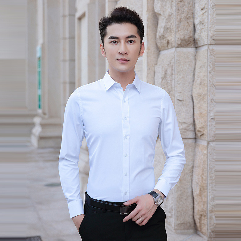 Белая рубашка с длинным рукавом