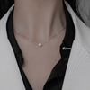 Jewelry, necklace from pearl, brand fashionable accessory, silver 925 sample, light luxury style, simple and elegant design