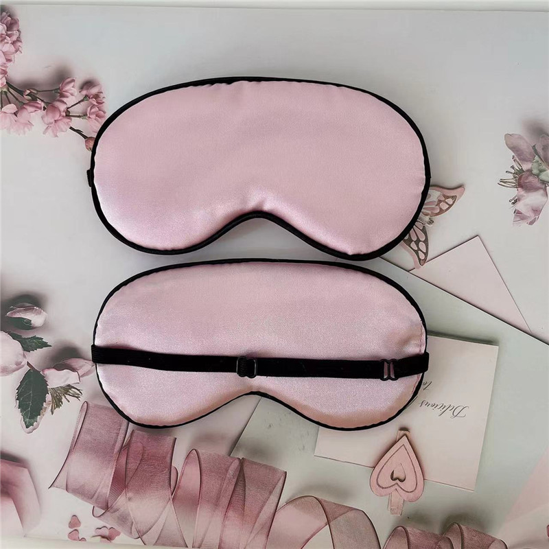 Máscara de ojo de seda artificial para niños Máscara de ojo de seda de mora artificial de doble cara Entrenamiento de sombreado de sueño Fábrica en stock al por mayor