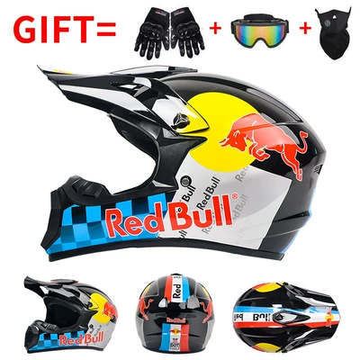 Motorcycle Safety Supplies – Motorcycle Helmets, Off-Road Helmets, Mountain - bright-black-cow-foreign-trade-exclusive-includes-three-piece-gift-set-s55-56-head-circumference