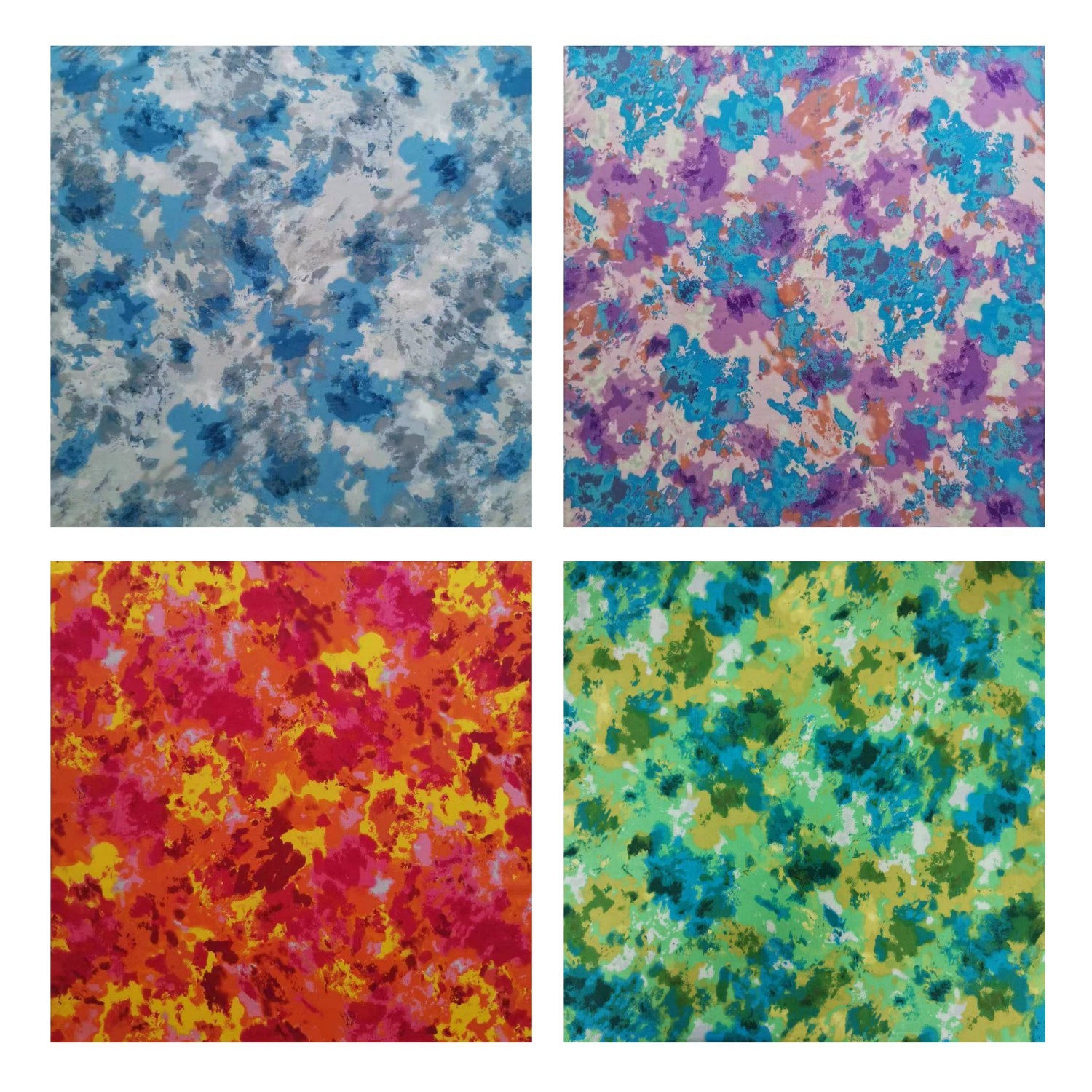 70x70cm pure cotton large size tie-dye printed square scarf, outdoor casual hip-hop street dance cycling decorative headscarf