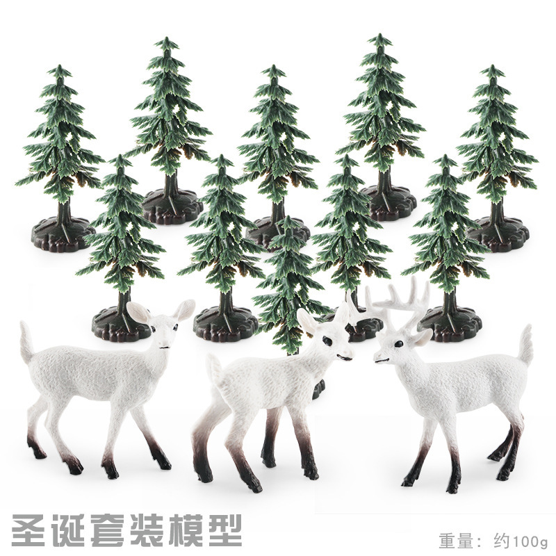 Ciervo de cola blanca nieve BL-10049 + Árbol de Navidad 100g