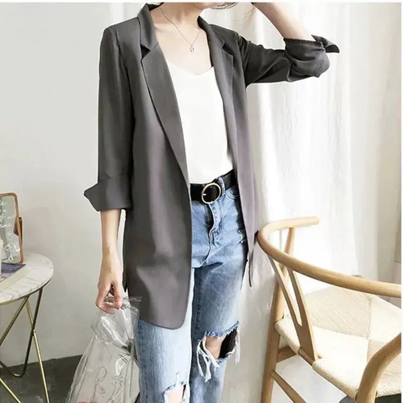 Shiffon summer thin classic suit jacket, Korean style, sun protection