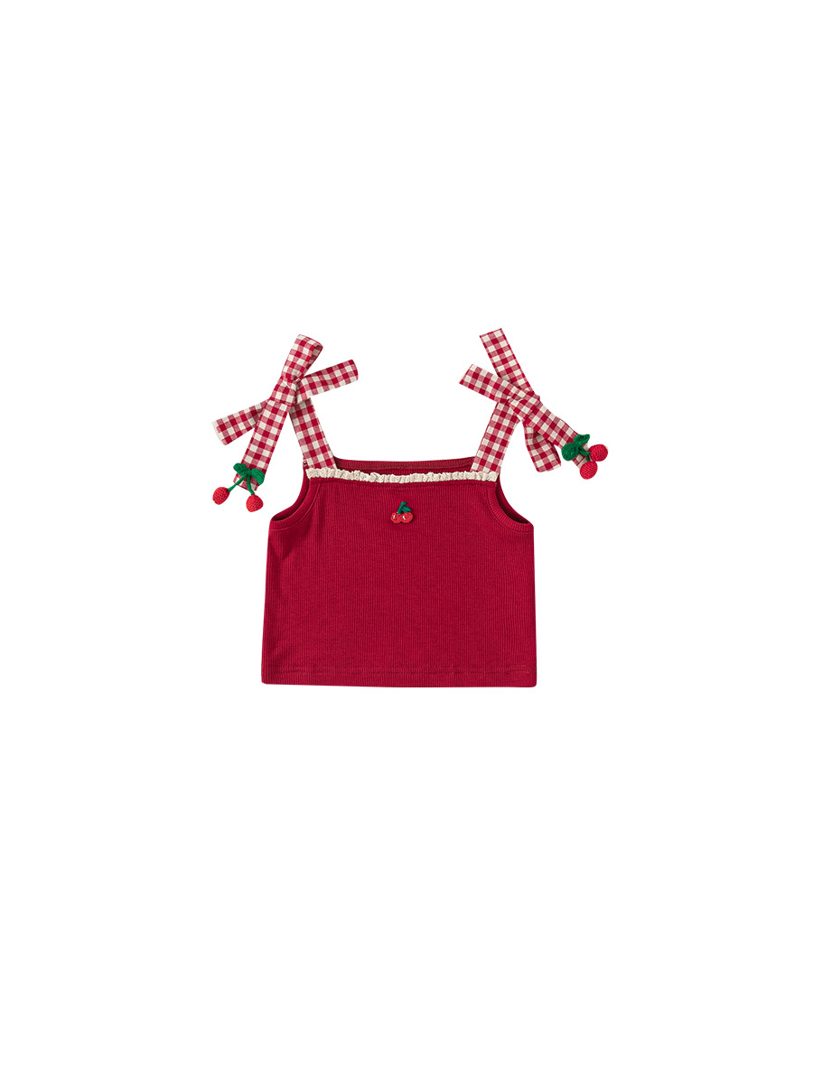 Youbao Ropa para niños Camisola de verano para niñas Chaleco dulce para niños Ropa para niños Top sin mangas Ropa exterior Tendencia XY24006