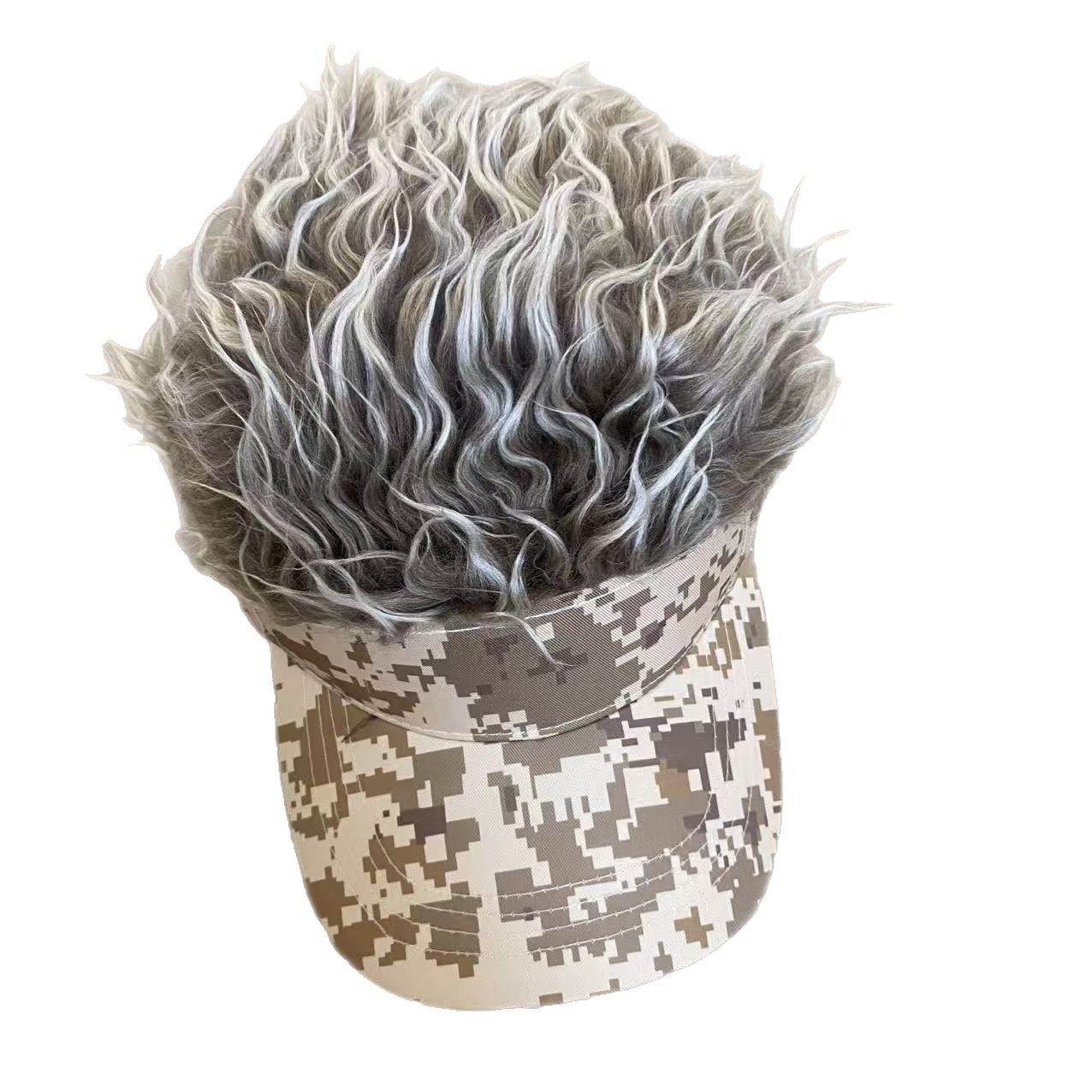 Amazon's Best-selling Cross-border Hat, Internet Celebrity Wig Hip-hop Prank Baseball Cap, Digital Camouflage Cap_voghion.com
