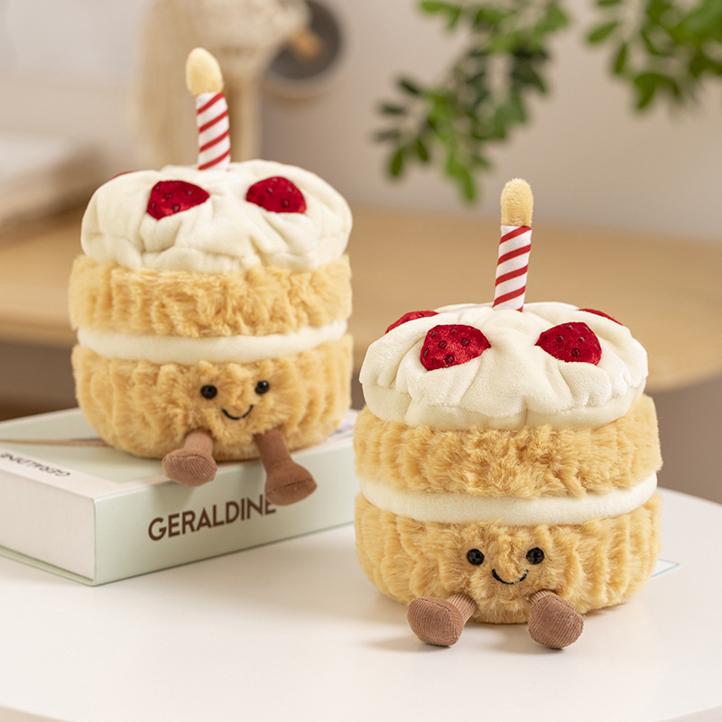 Creative Plush Toy Singing Glowing Cake Doll For Children's Birthday Fake Cake Funny Gift_voghion.com