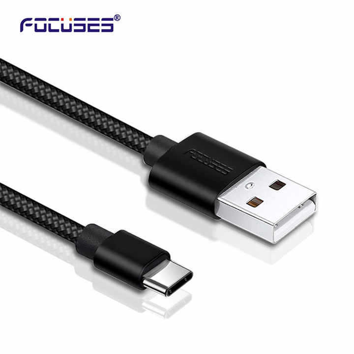 华加斯电缆尼龙编织线快速充电USB C型电缆适用于iPhone充电线