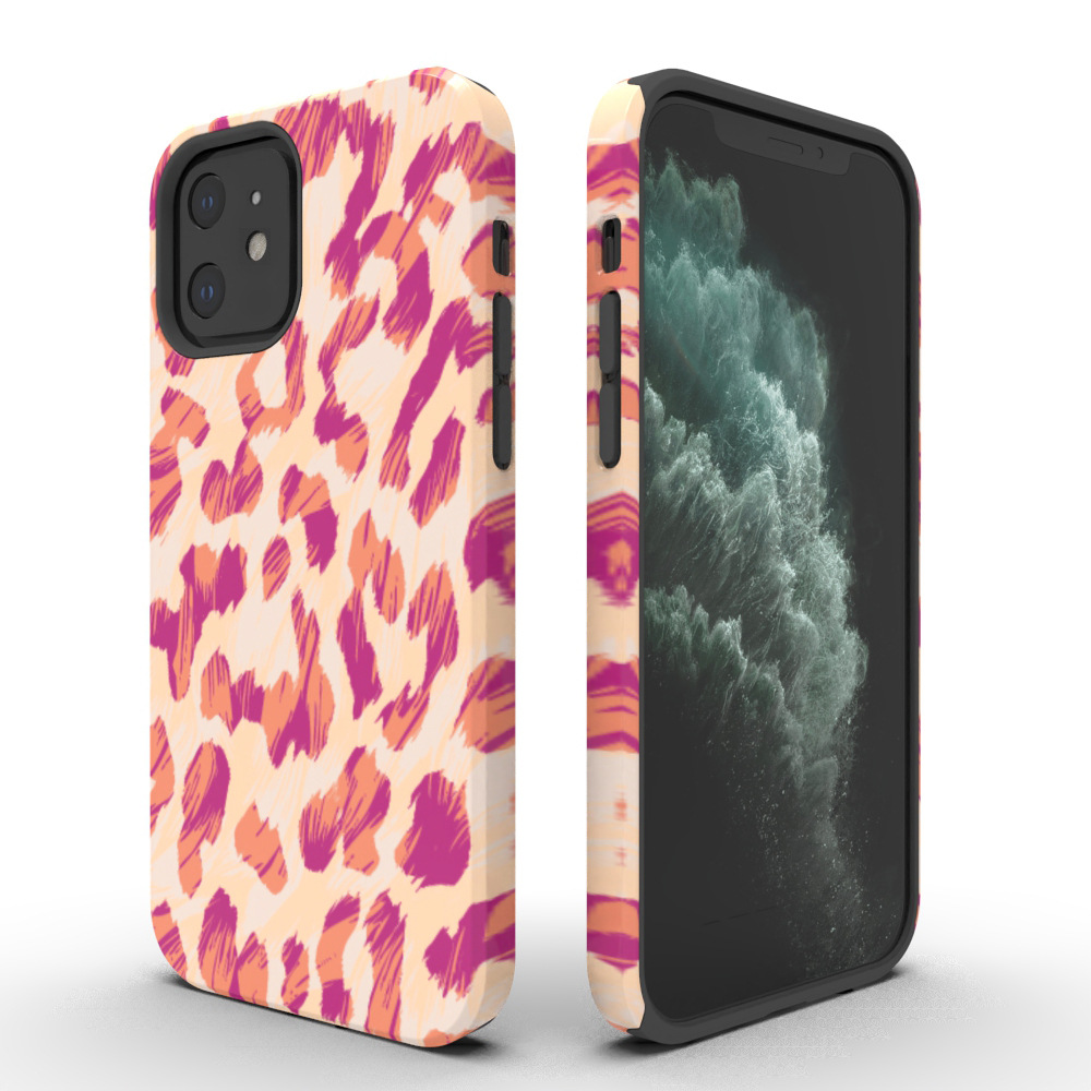 深圳科印抽象虫洞适用于iPhone12双层热转印保护菲林手机壳现货