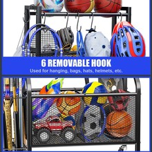 体育用品收纳架瑜伽垫篮球置物哑铃泡沫滚轮运动健身房移动储物架