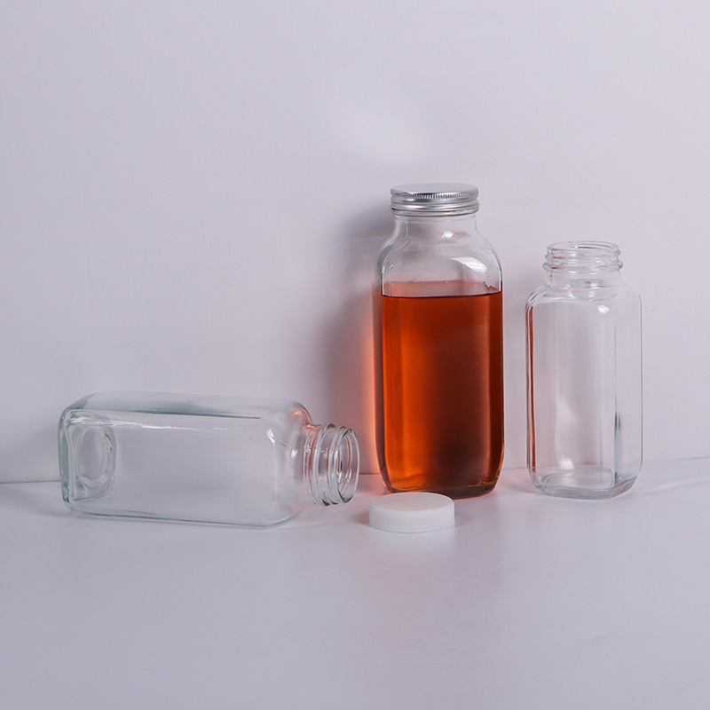 350 ml clear square juice drink bottle Starbucks bottle