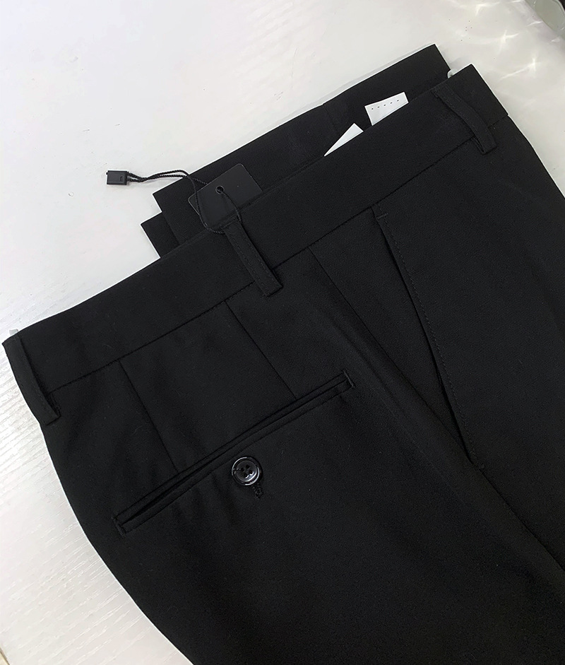 Men's Clothing Slim Fit Business Suit Pants Professional Wrinkle Free Stretch Trousers British Style Casual Wear_viptrois.com
