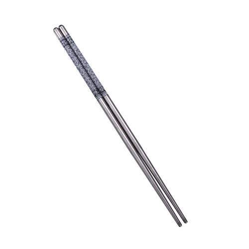 201 stainless steel 6cm 1923 threaded chopsticks household hollow anti-slip household tableware set mould-proof single takeout chopsticks