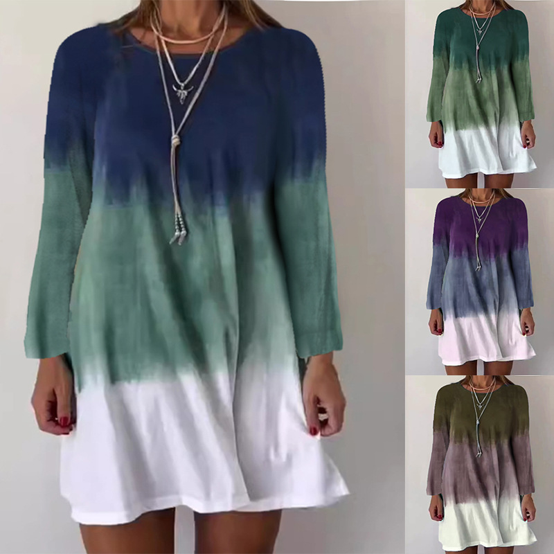demi-season long-sleeve with a round collar