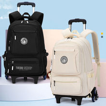 新款拉杆书包男6-9-12年级帅气网红大容量防水高颜值高中生背包女