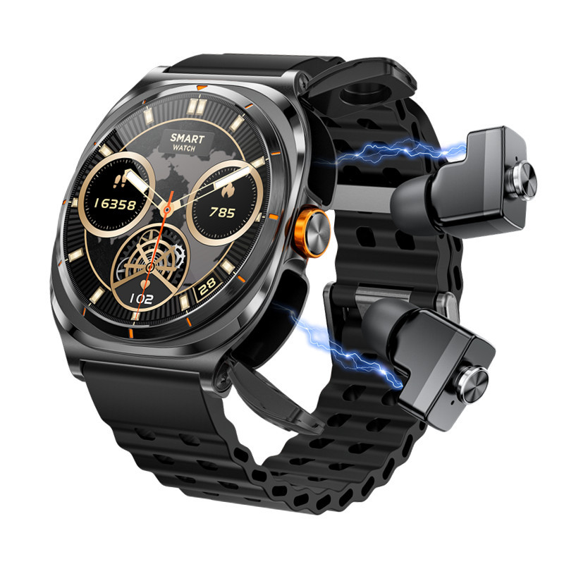 Smartwatch With TWS Earphones Bluetooth Sports Watch Heart Rate And Sleep Monitor 2 In 1_voghion.com