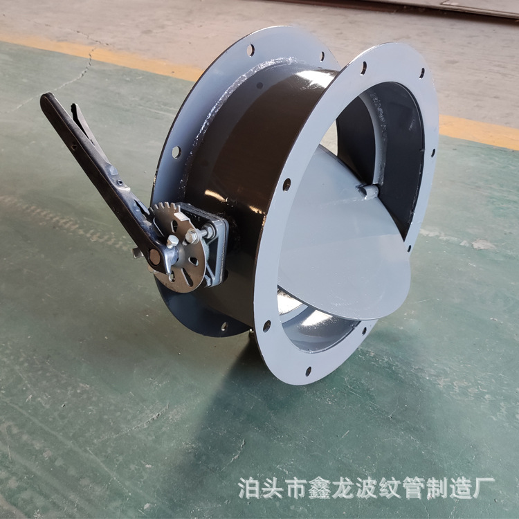 手柄式除尘风管调风阀DN500 碳钢圆形风门 手动通风蝶阀