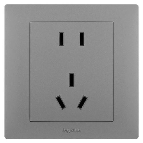Legrand official flagship store Boyun dark sand silver switch socket one-open five-hole with switch household concealed type 86