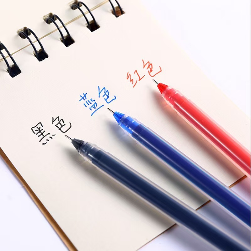 巨能写中性笔大容量针管笔正姿碳素水笔签字笔0.5mm学生考试批发|undefined