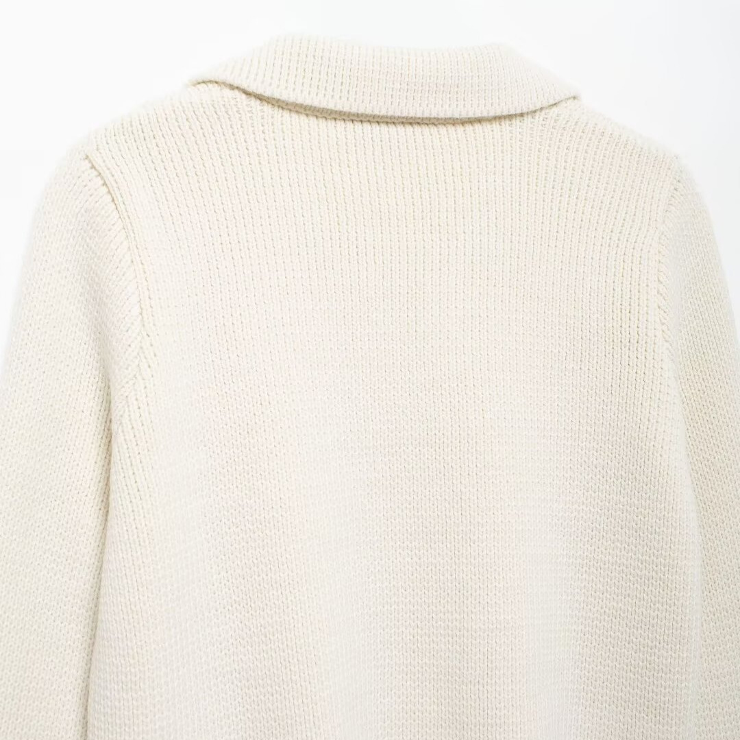 Dameskleding 2024 herfst en winter nieuwe straatmode revers gesp decoratie platte naald jas_voghion.com