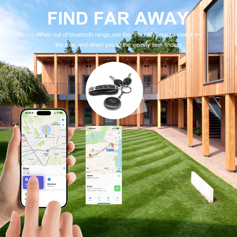 平替airtag真皮防丢器FindMy全球定位器钥匙扣包包宠物追踪器|undefined