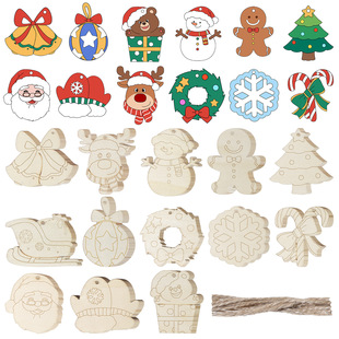 Cross-Border Christmas Children's Hand-Painted Graffiti Drawing Board Kindergarten Mold Cut Out Painting Template Card Pattern Painting Template
