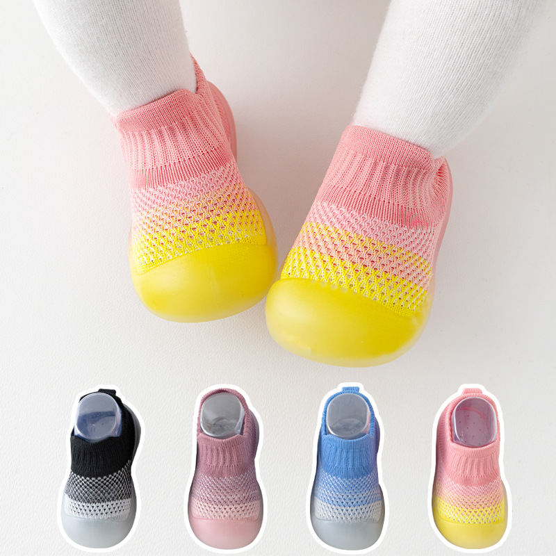 Zapatos para bebés de verano zapatos de malla para bebés antideslizantes con suela suave resistente al desgaste calcetines transpirables y cómodos