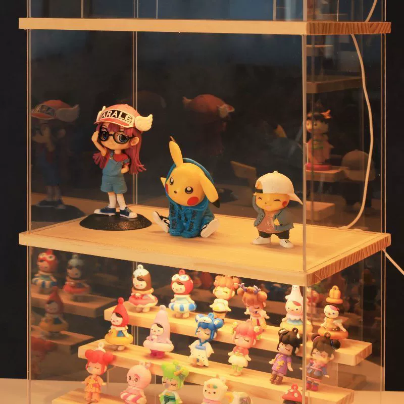 Acrylic stand with light, doll, storage box, minifigure, storage system