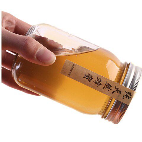 Wholesale food grade glass honey bottle 500g can 2kg honey special can 2kg empty bottle packaging round bottle