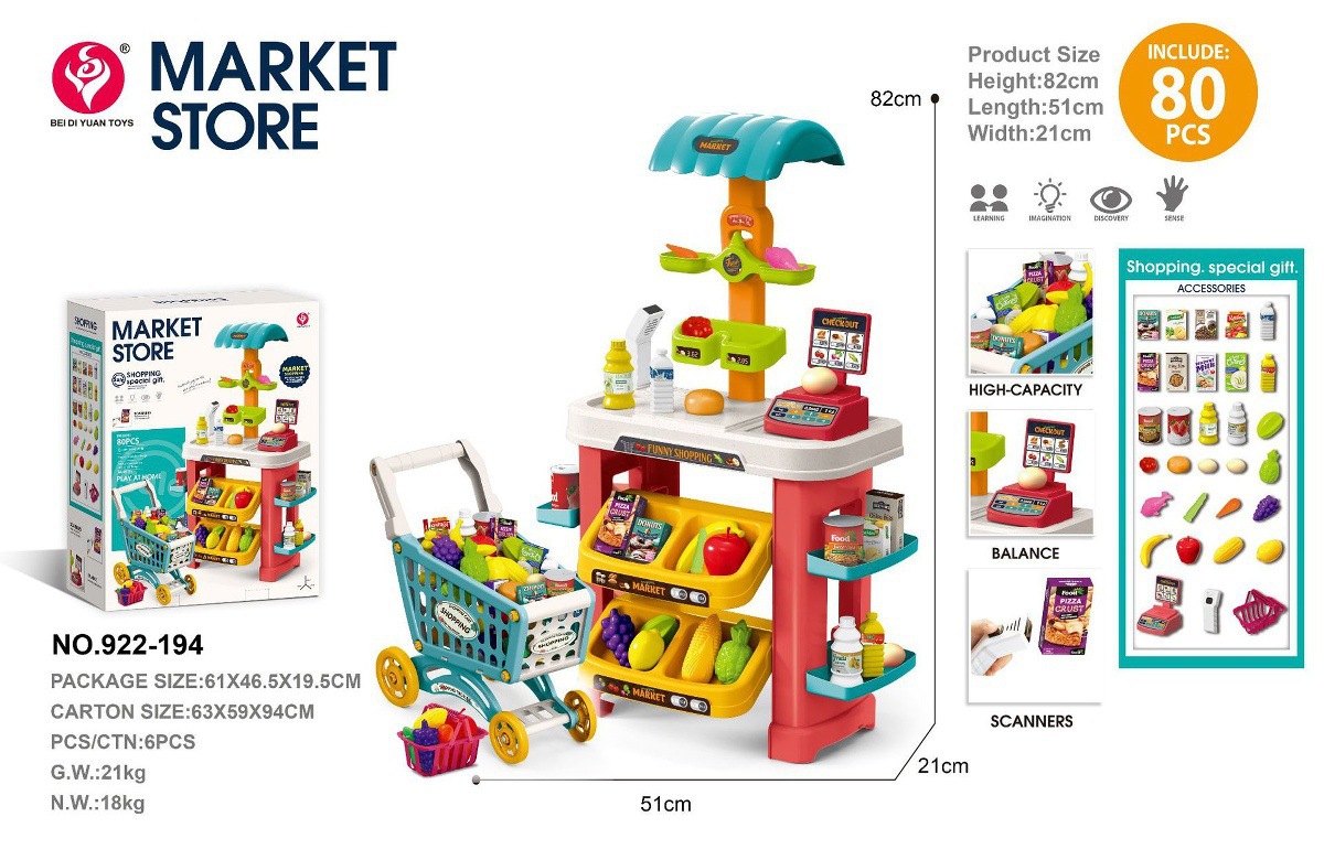Transfronterizos niños simulación supermercado mesa de compras escanear caja registradora supermercado carro de compras mesa de venta juguetes de supermercado