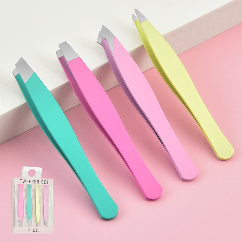 Luxurious small multicoloured tweezers for eyelashes