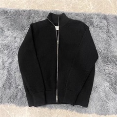马吉拉m6风格 高版本高领拉链开衫毛衣外套男女针织衫