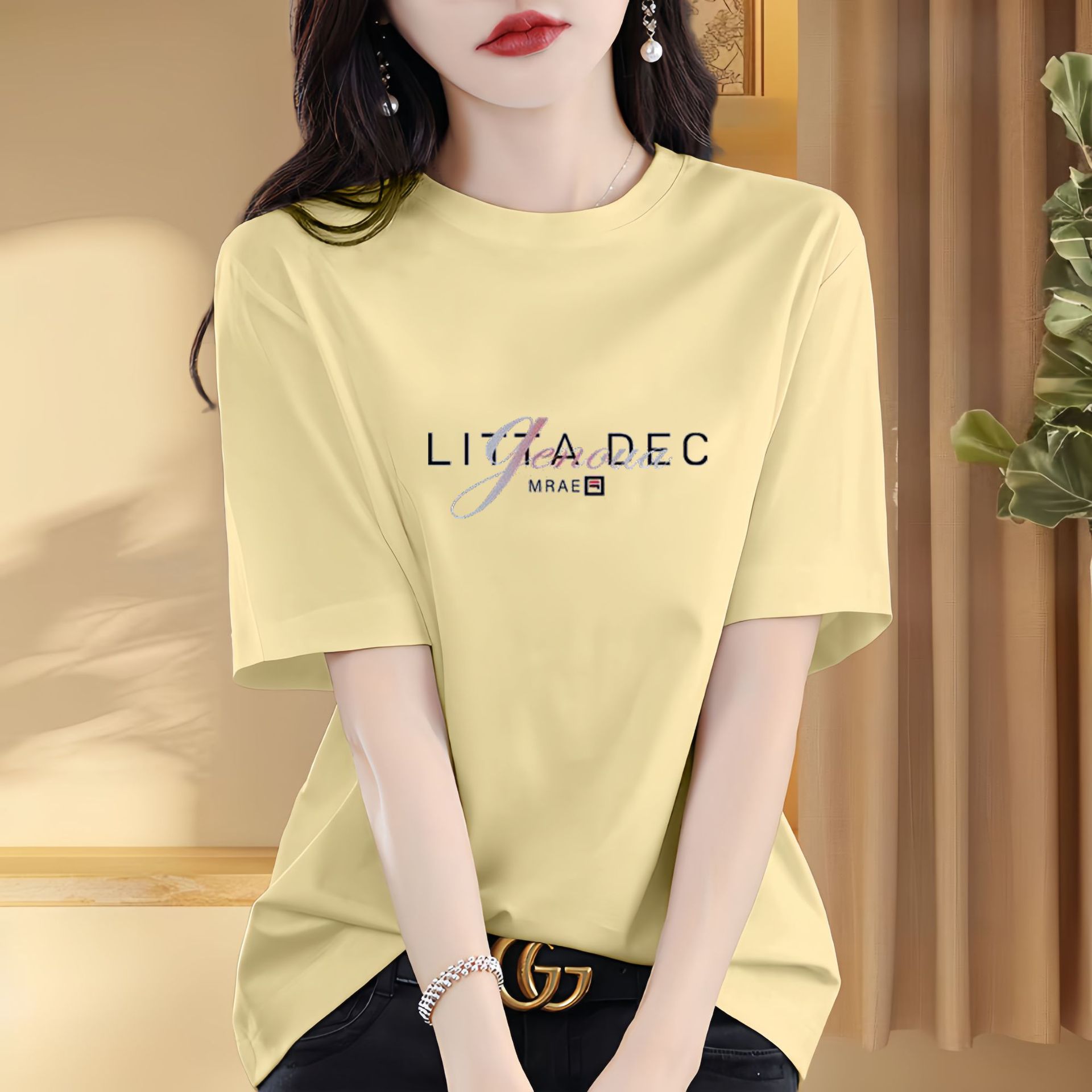 리타데그 살구 [면 100%]
