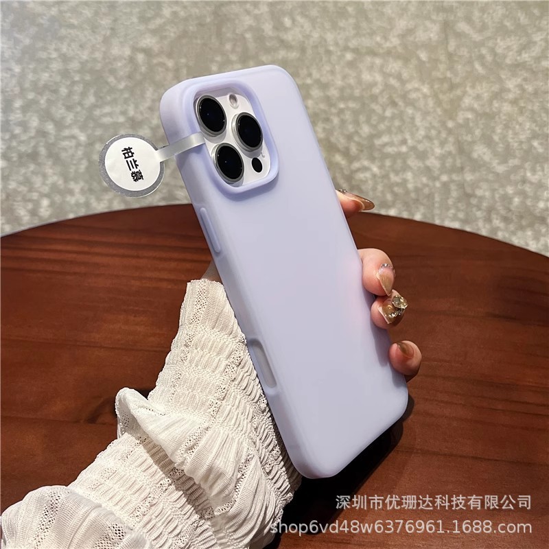 超薄型透明iPhone17promax用液体シリコン製スマホケース、Apple16一体型ボタン保護カバー|undefined